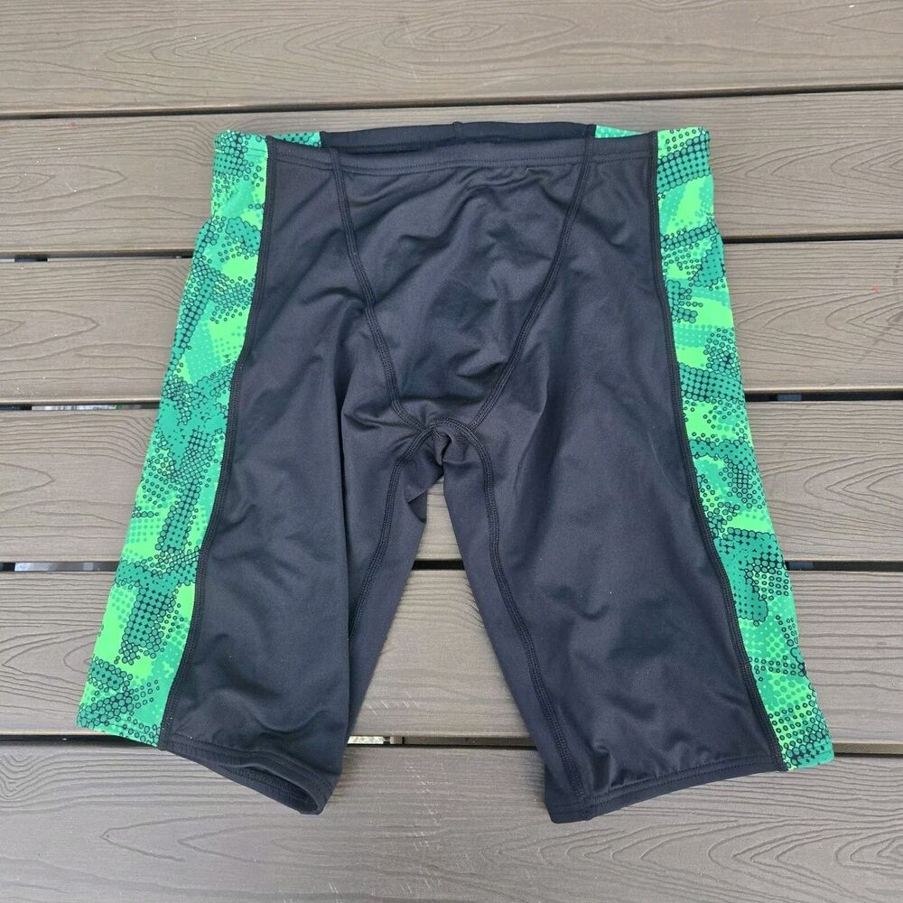 TYR Durafast Lite Vesuvius Jammer Black/ Green Sz 32 New Sample